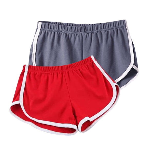 2 Pack:Cotton Yoga Dance Short Pants for Woman Summer Athletic Cycling Hiking Sports Shorts Dolphin Soft Comfy Shorts