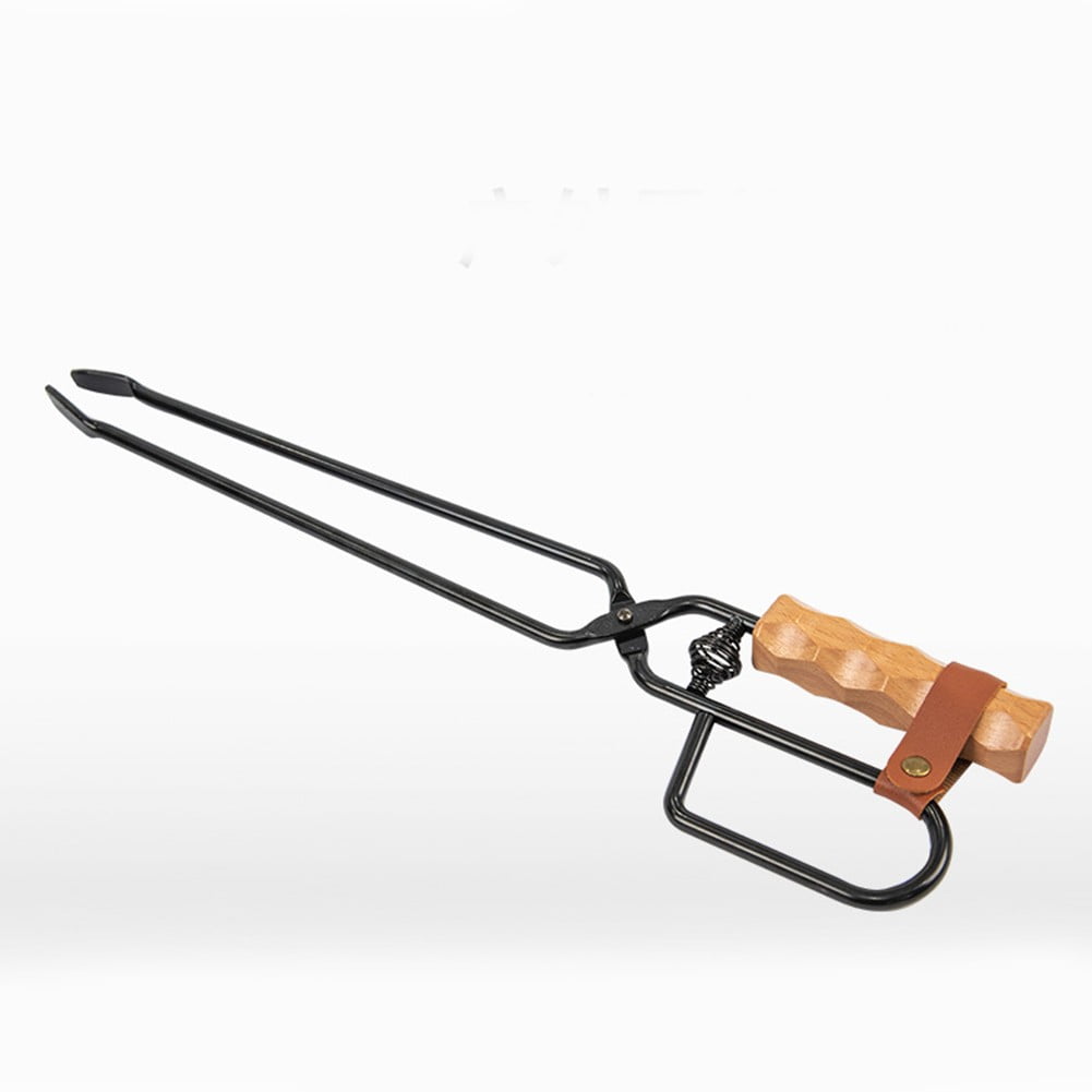 Camping Cooking Tong Salad Charcoal ClampWood Grabber Barbecue Carbon