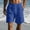 Dark Blue, variant on 1PCS Men's Casual Imitation Linen Solid Color Shorts, Breathable Soft Fabric, Drawstring Elastic Waist with Pockets for Beach and Daily Wear Black XXXL(XXXL)