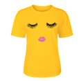 thumbnail image 3 of AMERTEER T-Shirt à Manches Courtes pour Femmes à Manches Courtes avec Expression de Cils Décontractée et Amusante, 3 of 6