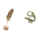 thumbnail image 5 of Escultura de hoja de hierro, estatua de hoja de metal, figura artística con base de madera, adorno de latón chino, ideal para regalar, decoración del, 5 of 8