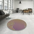thumbnail image 4 of Ahgly Company Machine Washable Indoor Round Transitional Sienna Brown Area Rugs, 4' Round, 4 of 7