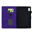 thumbnail image 5 of Embossed Folio Flip Smart Case for Lenovo Tab M9 9.0" 2023, Premium PU Leather Kickstand Card Slots Magnetic Auto Sleep / Wake with Pen Slot Case for Lenovo Tab M9 9.0" 2023, Purple, 5 of 5