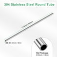 thumbnail image 3 of Uxcell 1Pcs 304 Stainless Steel Tube, 8mm OD 0.8mm Wall Thick 300mm L Straight Tubing for Construction/Machining/DIY Crafting, Metal Straight Pipe, 3 of 7