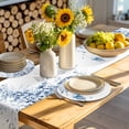 thumbnail image 4 of Blue Coastal Round 13 Inch Placemats Set of 8, Summer Eucalyptus Leaves Beach Ocean Starfish Nautical HeatResistant Non Slip Place Mats for Dining Table, Wipeable Kitchen Table Mats for Housewarming, 4 of 9