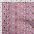 thumbnail image 3 of Soimoi Dog Print, Poly Taffeta Fabric, Decor Sewing Fabric by The Yard 56 Inch Wide, Decorative Fabric for Outdoor Upholstery, Umbrellas and Home Accents, Light Pink, 3 of 5