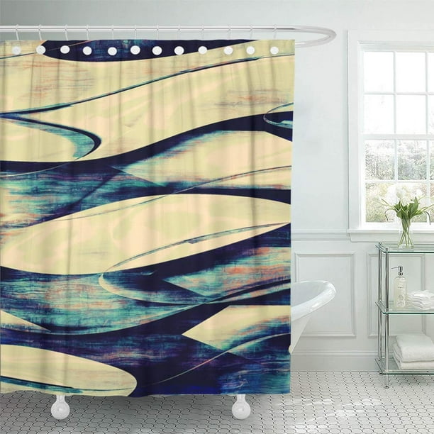 PKNMT Abstract Rough Colorful Patterns Yellow Beige Gray Blue Purple