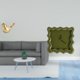 thumbnail image 2 of Figura de pájaros,Figura de pájaro dorado,decoración del hogar,estatua de animal,Reloj de pared,Reloj de pared decorativo para baño y dormitorio.,Reloj de pared cuadrado silencioso y sin, 2 of 8