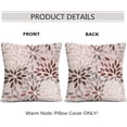 thumbnail image 3 of Dahlia Pillow Covers 20x20 Inch Set of 2 Summer Rust Geometric Flower Outdoor Decorative Throw Pillows Farmhouse Rust Red Pillow Case Linen Square Cushion Cover for Home Sofa Living Room, 3 of 6
