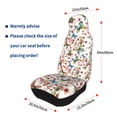 thumbnail image 4 of Honeii Floral With Butterflies Print Car Seat Covers 2 Pieces, Full Set Universal Seat Covers for Cars, Waterproof Auto Seat Protectors, 4 of 7