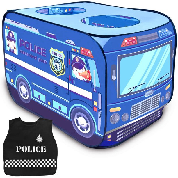 Police Car Pop Up Play Tent with Policeman Costume ...