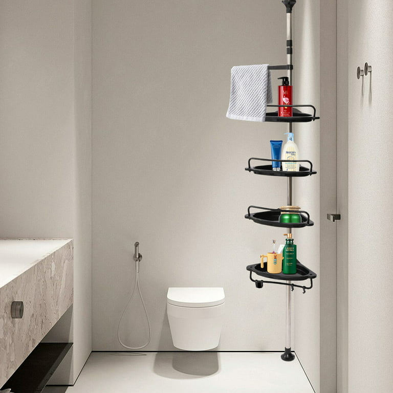 Black Corner Shower Shelf, Bathroom Shelves, Minimalist Shower Caddy for  Corner, Corner Shower Rack, Shower Organizer, Shower Basket ROSH 