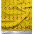 thumbnail image 1 of Soimoi Yellow Rayon Fabric Egyptian Men Fabric Prints By Yard 42 Inch Wide, 1 of 1