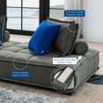 thumbnail image 5 of Tufted Loveseat Sofa Set, Fabric, Grey Gray, Modern Contemporary Urban Design, Living Lounge Room Hotel Lobby Hospitality, 5 of 6