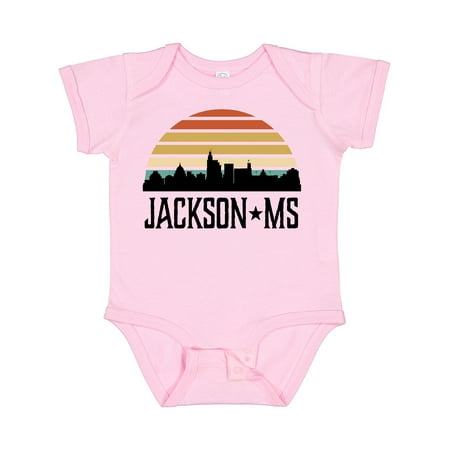 

Inktastic Jackson Mississippi Skyline Retro Boys or Girls Baby Bodysuit