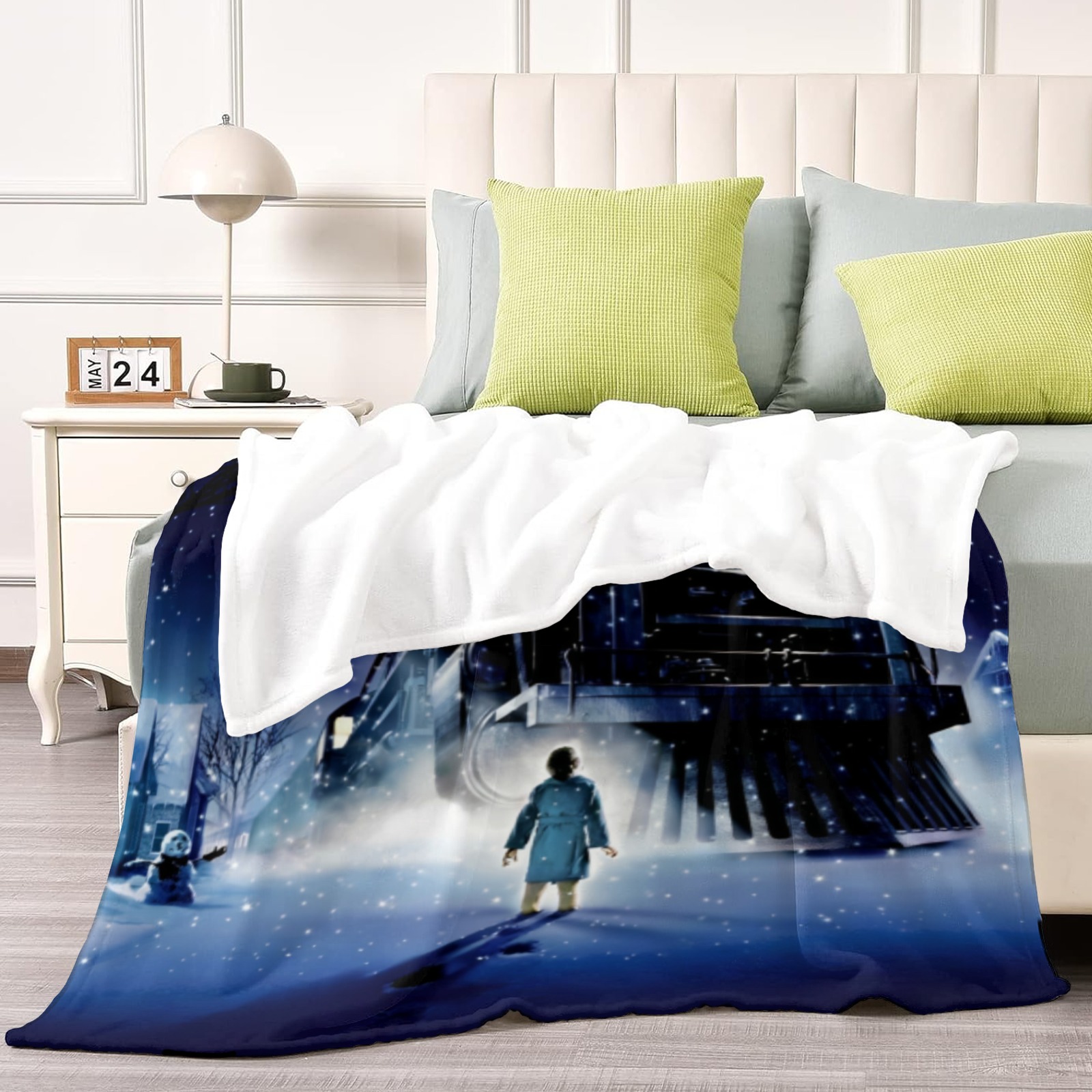 The Polar Express Throw Blanket Gifts for Fans Lover Girls Boys Women Present Hoodie Him Bed 30"x40"