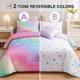 thumbnail image 2 of Juego de ropa de cama A Nice Night Gradient con purpurina, tamaño completo, para niñas, 2 of 9