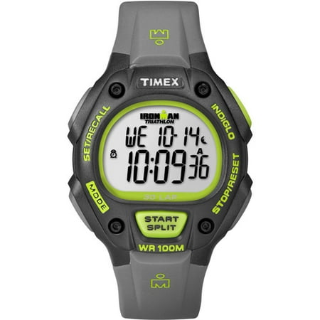 Timex Men's Ironman Classic 30 Full-Size Watch, Gray Resin Strap