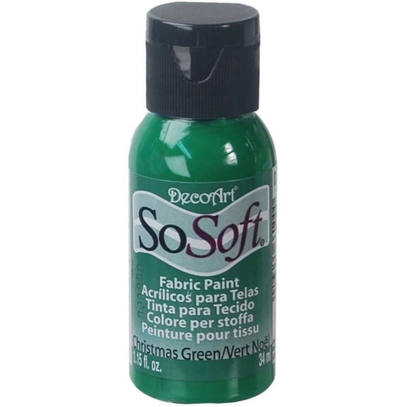 Decoart SoSoft Fabric Paint 1oz Christmas Green