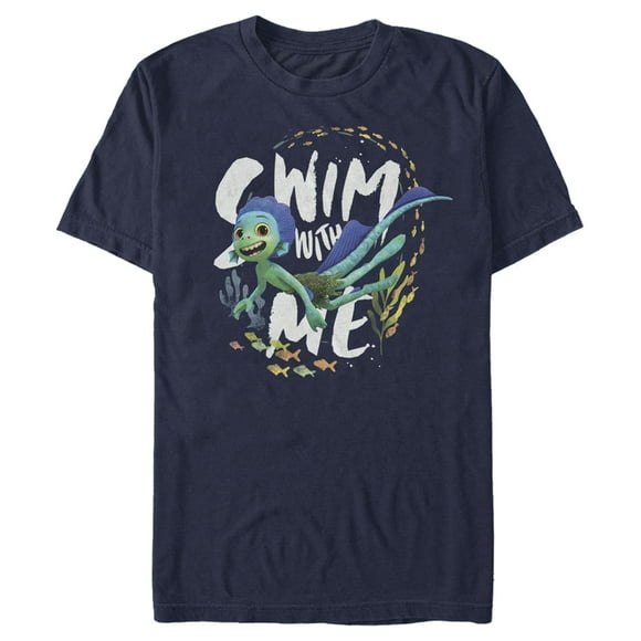Men's Luca Swim With Me  T-Shirt - Navy Blue - X Large