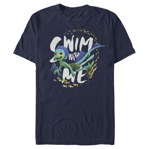 Men's Luca Swim With Me Graphic Tee Navy Blue Small