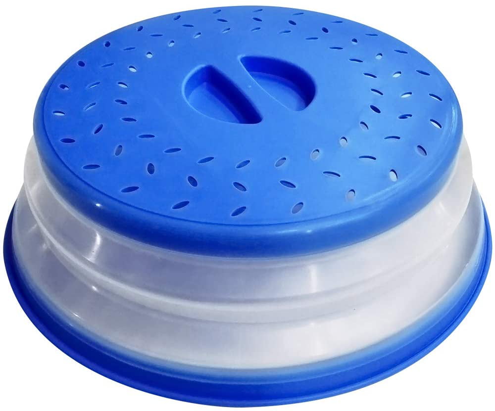 BPA Free Easy Grip Details about   Microwave Plate Cover 10.5 Inch Collapsible Food Lid Vent 