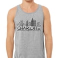 thumbnail image 2 of Skyline Charlotte North Carolina Tank Top Unisex Small Grey, 2 of 5