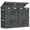 Black Pattern-17''-4 Pack, variant on Storbwith Lids Collapsible Foldable Closet Boxes For Clothes [3-pack] Containers Handles Home Office Bedroom (grey 17" X 12"x 12")