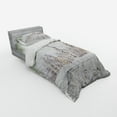 thumbnail image 2 of Ambesonne Winter Bedding Set 3 Pcs, Wooden Surface Image, Twin XL, Green White Beige, 2 of 2