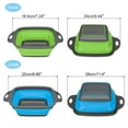 thumbnail image 6 of Unique Bargains Collapsible Colander Set, 2 Size Silicone Square Strainer for Pasta, Vegetables, Fruits - Blue Large Green Small, 6 of 6