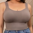 thumbnail image 6 of YFNNUP Longline Sports Bras for Women High Support Wirefree Yoga Bra with Removable Pads Plus Size Yoga Sports Bra Khaki,XXL, 6 of 6