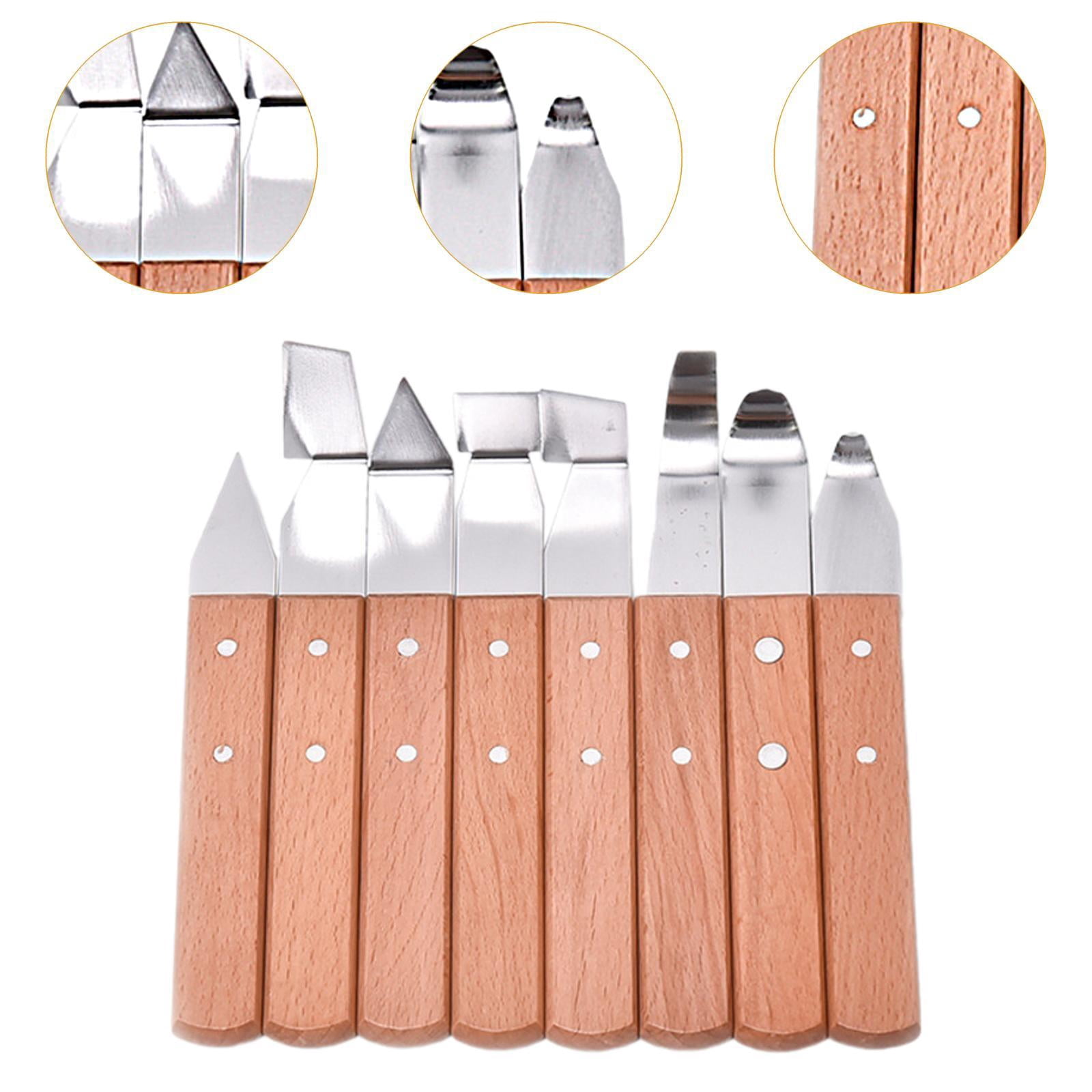 Sharprepublic 8x Clay Sculpture Knives Clay Modelling Shaping Knives Kit for Wood DIY Cups
