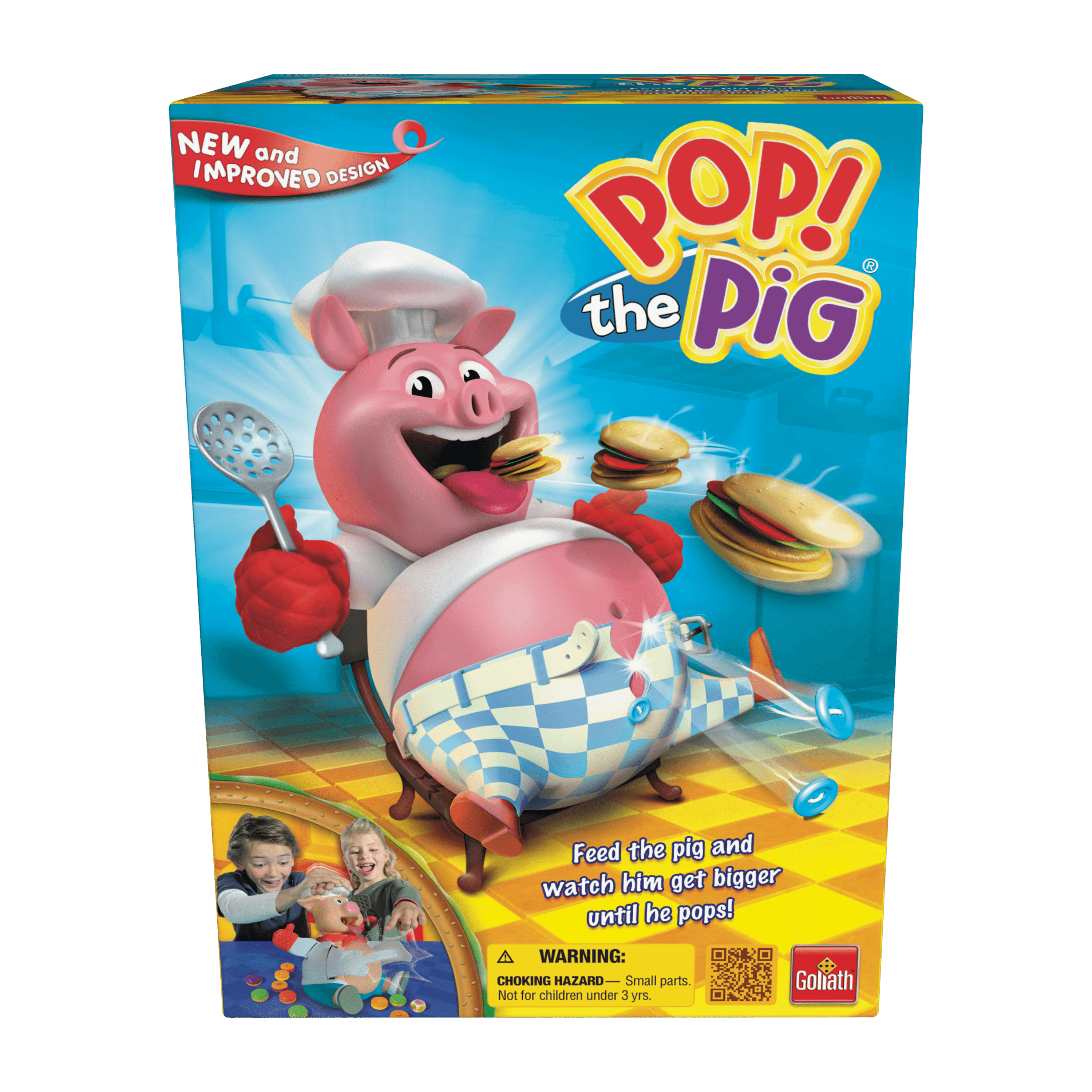 Goliath Pop The Pig Children's Game - Belly-Busting Fun, Feed Him Burgers, His Belly Grows