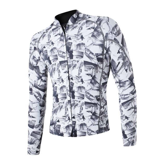 Traje de Neopreno de Mujeres con Cremallera Protección UV Elástico Ligero para Natación Pesca Remo - XXXXL blanca XXXXL Macarena Traje de neopreno para mujer