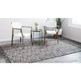 thumbnail image 3 of Unique Loom Chindi Jute Collection Area Rug - Checkered (5' 1" x 8' Rectangle Dark Gray/Natural), 3 of 6