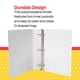 thumbnail image 3 of Carpeta con anillas en D de polipropileno School Smart, 1-1/2 pulgadas, color blanco, 3 of 5