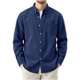 thumbnail image 3 of Trikvn Men's Casual Button Down Shirts Long Sleeve Chambray Denim Tops with Chest Pocket Classic Collared Lightweight Dress Shirt for Work Office Everyday Essential, 3 of 7