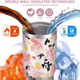 thumbnail image 3 of 30 Oz Tumbler Watercolor Flowers Tumbler with Lid and Straw, Birthday Gift Cup for Friend Women Men Coffee Travel Mug Thanksgiving Day Halloween Christmas Gift Water Bottle, 3 of 7