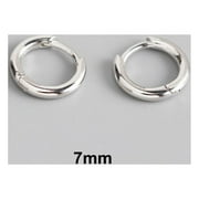YIWEI 925 Sterling Silver Solid Classic Hoop Ring Huggie Earrings Sleeper Ear Piercing