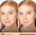 thumbnail image 3 of Maybelline Fit Me Dewy and Smooth Liquid Foundation, SPF 18, 115 Ivory, 1 fl oz, 3 of 8
