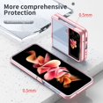 thumbnail image 5 of MonsDirect for 6.7 inch Samsung Galaxy Z Flip 4 5G 2022 Case, Slim Clear Plating Frame Hard PC Back Shockproof Anti-Scratch Full Coverage Bumper Protective Shell Cover for Galaxy Z Flip 4, Rose Gold, 5 of 7