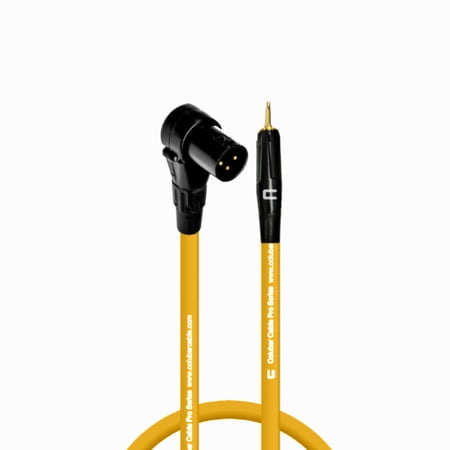 Coluber Cable Right Angle Male XLR - 3.5 TS Male 3-Pin Microphone Connector