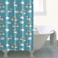 thumbnail image 4 of Blue Cartoon Unicorn Rainbow Cloud Moon Pattern Shower Curtain 36"x72" ,Bathroom Decorative Shower Curtains Set with 12 Hooks,Modern Waterproof Washable Shower Curtain, 4 of 6