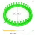 thumbnail image 5 of ABCISI Round Knitting Looms Set, 24 cm Diameter Green Plastic Weaving Looms Scarf Hats Making Tools, DIY Crocheting Handmade Craft Kit with a Crochet Hook and Needle for Knitting Lovers (Green), 5 of 7