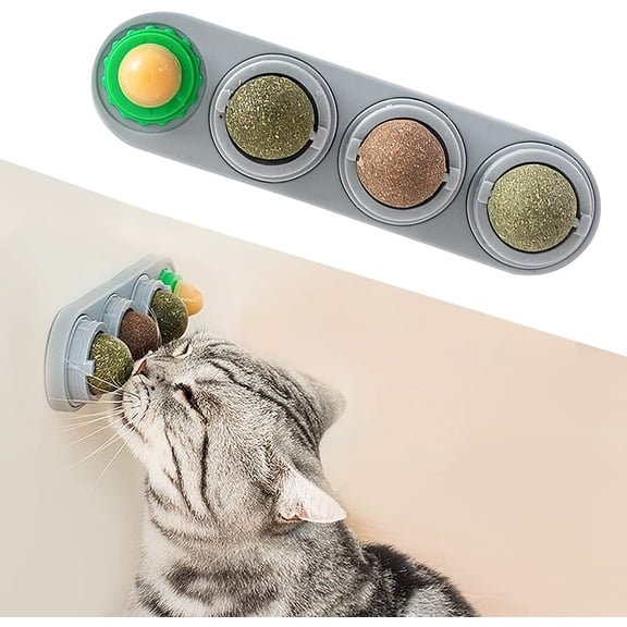 Catnip Silvervine Ball Cat Energy Lick Chew Dental Treats