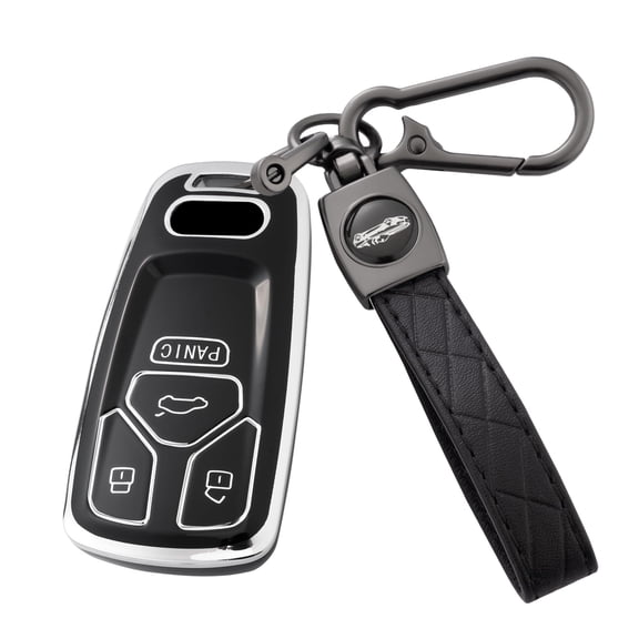 Key Fob Cover Compatible with Fit for Audi A4 A5 Q7 TT Quattro 2017 2026 Keychain Case Holder Protector