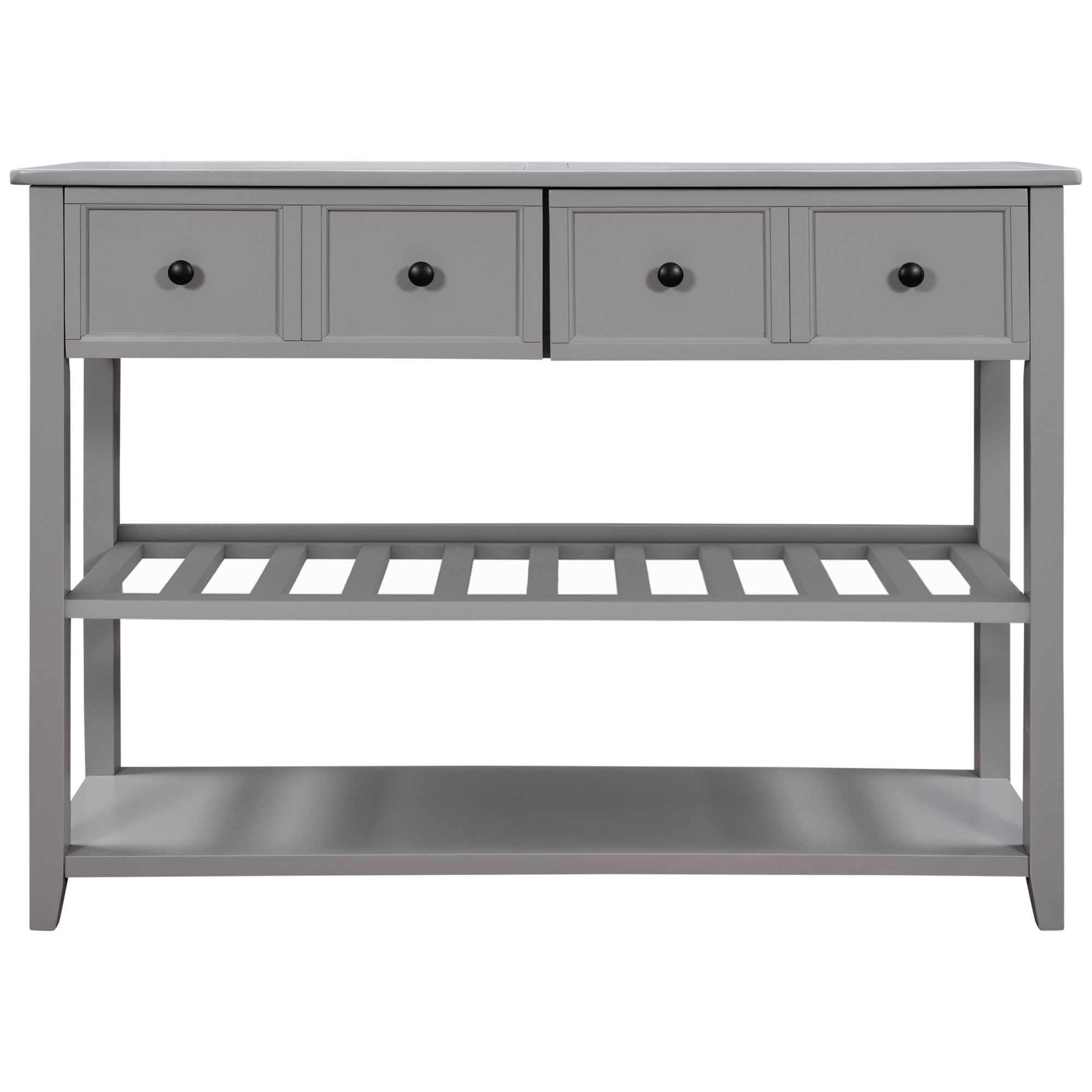 Contemporary Console Sofa Table with Drawers, 2 Shelf Farmhouse Hallway Entryway Table with Storage, Side Cabinet Console Table for Living Room and Entrance - image 3 of 8