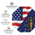 thumbnail image 3 of America Indiana Flag Leather Drink Coasters for Drinks (6 Pack) for Tabletop Protection Octagon, 3 of 6