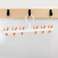 thumbnail image 4 of GUOOL Multi-Purpose Clothes Hanger Organizer Drying Rack Polypropylene Anti-Skid Space White orange, 4 of 9