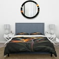 thumbnail image 3 of Designart "Paradise of the Birds of Paradise II" Floral & Botanical Bedding Covert Set - Birds Of Paradise Orange Floral Bed Set With 2 Shams, 3 of 6